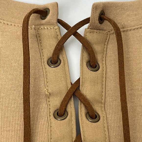 Lauren Ralph Lauren Black Label Womens Cotton Lace Up Shirt PM/M Classic Western - Picture 5 of 12